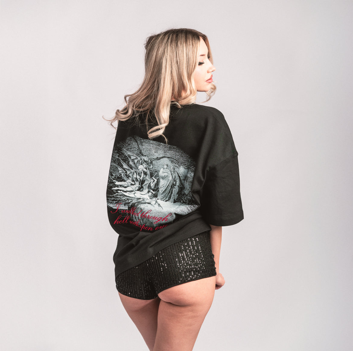 I walked through hell with open eyes T-Shirt Black