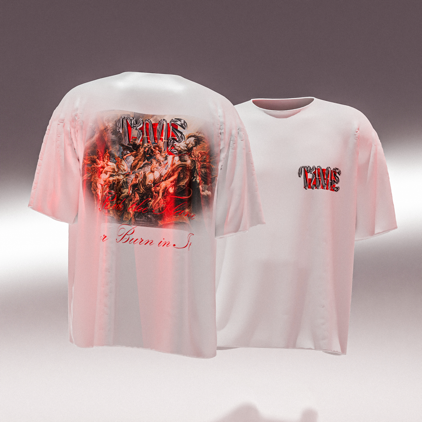 Ride the Flame or Burn in It T-Shirt White