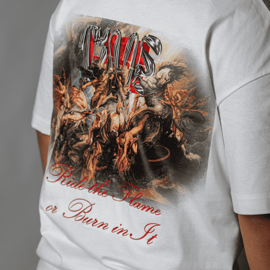 Ride the Flame or Burn in It T-Shirt White
