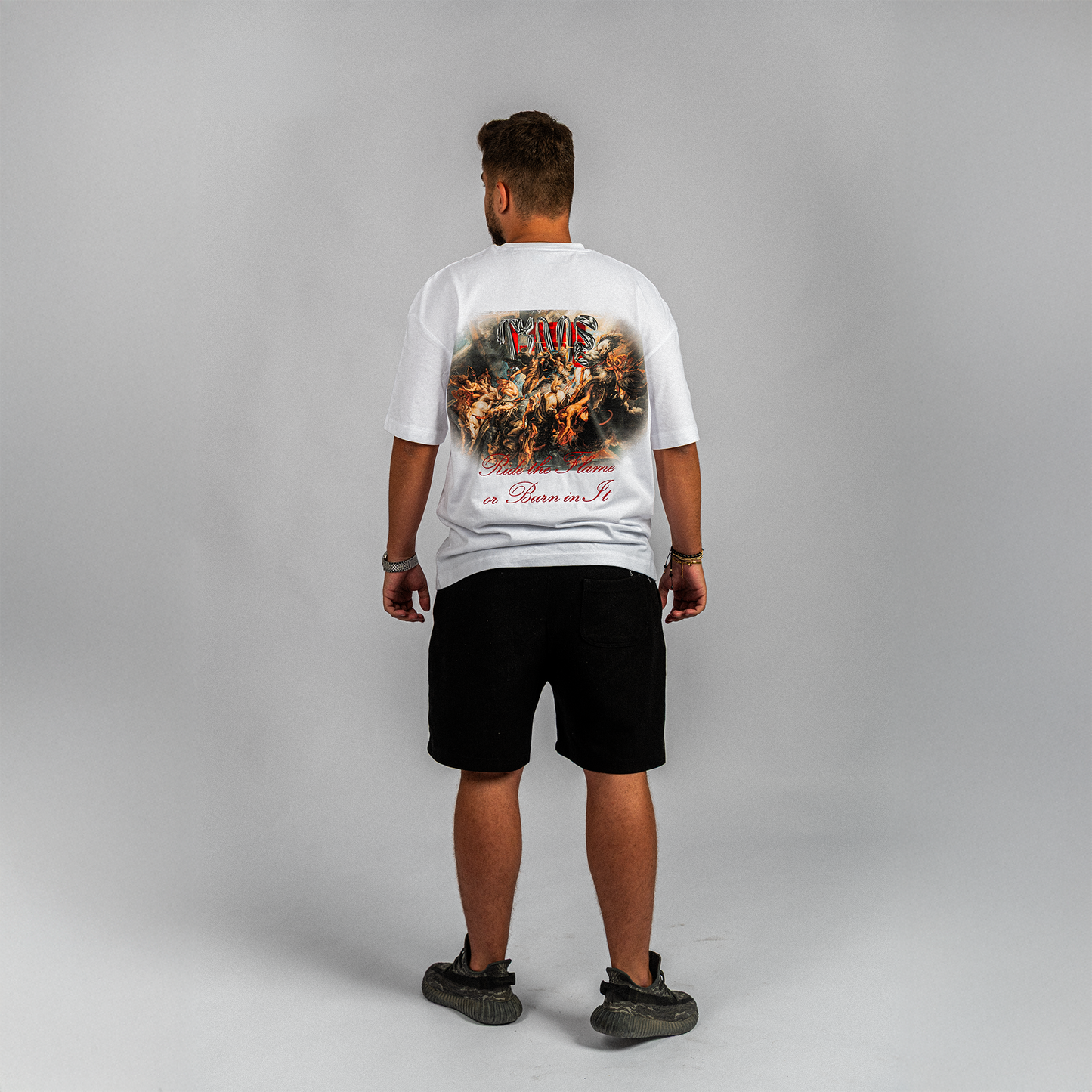Ride the Flame or Burn in It T-Shirt White